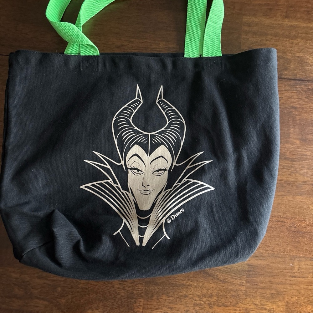 Besame Disney Maleficent Black and Green  Tote Bag